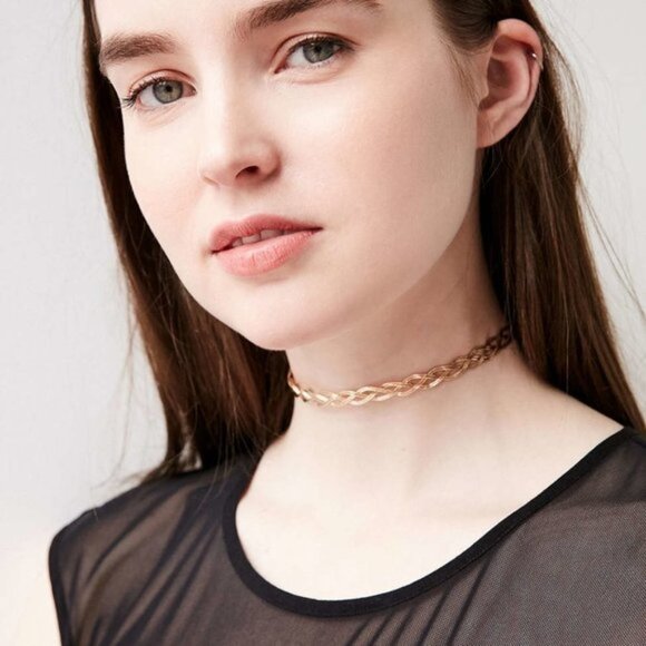 Free People Wire Choker Necklace Gold - Picture 6 of 6